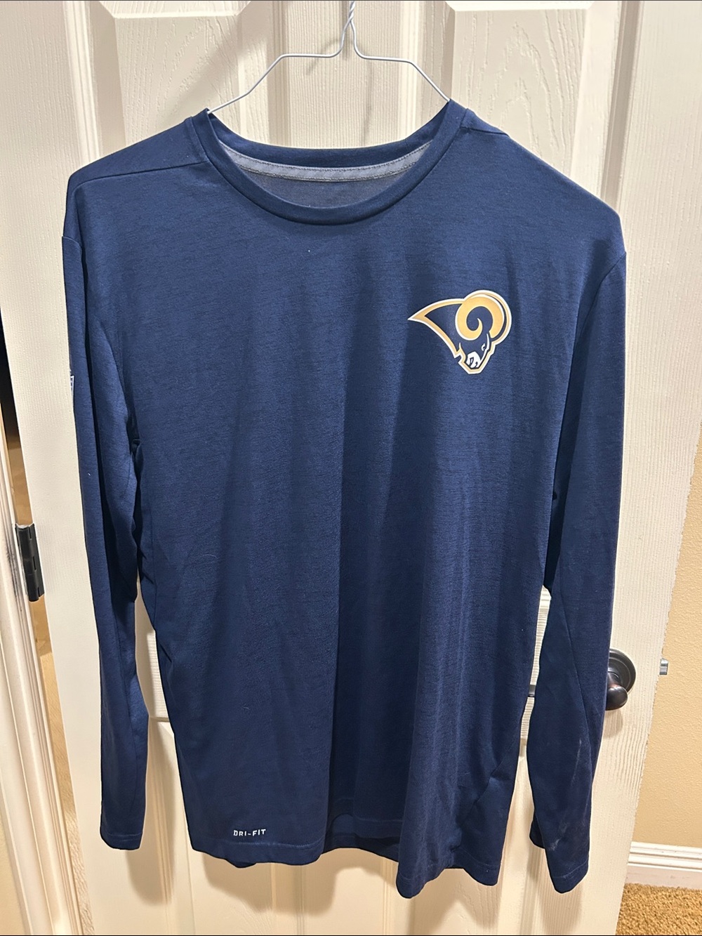 NFL Nike Navy and Gold Crewneck Dri-FIT Tee, New. Never worn but washed once.